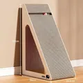 Extra large triangle vertical cardboard cat scratcher in cream white 57x36x23.5cm - 23.5*36*57cm / Miya White - Extra Large