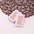 Pink and white watercolor motivational card with inspirational quote for gift wrapping - INS Blessing Card #7 - Learn from yesterday