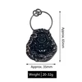 Handcrafted Buddha pendant with bronze texture, 65mm obsidian-style laughing Buddha charm - Black