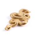 Ciondolo creativo a forma di serpente in acciaio inossidabile dorato con squame - Solo Ciondolo (Senza Catena) / Oro
