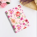Floral A5 spiral notebook with pink watercolor flowers and durable hard cover - A5 / Pink