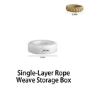 Single-layer rope textured silicone mold for round storage box DIY plaster base - 1-Layer Rope Storage Box Mold