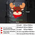 Size chart for Christmas deer static window stickers with UV double-sided printing - Reindeer (P-SD167) / S Small (35x40cm)