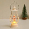White LED Christmas lantern ornament featuring a snowman with warm yellow lighting - Snowman