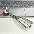 304 stainless steel ice cream scoop with spring trigger handle for cookie dough and fruit - Medium (5cm) / Silver