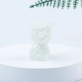 Miniature Schnauzer dog figurine made of clear resin with polished crystal finish - 40 White Porcelain Color