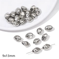 Irregular 9x13mm silver CCB beads with metallic finish for DIY jewelry making - Model 11 Rhombus 10pcs/Pack