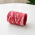 Rotolo di nastro di carta rafia bianco e rosso 100m per confezioni regalo di Natale e DIY - Rosso e Bianco (100m/rotolo)