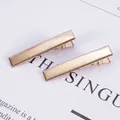 Set van twee gouden metalen haarklemmen met geborstelde textuur voor DIY sieraden - Nr. 9 Accessoire haarspeld