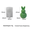 Gestreifte Hasenform aus Silikon für handgemachte Duftkerzen und DIY Geschenkdekor - Gestreifter Doppelball-Hase (FM0453)