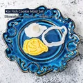 Japanese style fish shaped mini cookie cutter and stamp set for DIY baking 4.5x3.5cm - Carp