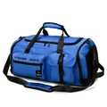 Borsa da palestra grande blu borsone da viaggio sportivo con scomparto bagnato per scarpe - Blu