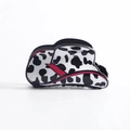 Cow print cowboy hat hair claw clip with red ribbon detail for stylish hair styling - Cow Pattern Red Band Hat Style
