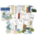 Retro ivory white stationery set with 100 sheets of vintage scrapbook paper and labels - Wind Messenger