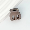 Matte mini pumpkin hair claw clip in morandi brown for elegant ponytail styling - 10# Morandi Coffee