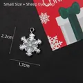 Purple glitter snowflake pendant with silver eyelet for DIY Christmas crafts, 2.2cm size - Small Silver + Eye Pin