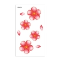 Pink cherry blossom waterproof tattoo stickers with elegant floral petals for women - Gradient Pink Cherry Blossom Style (LY419)