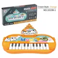 Kids orange crown-themed electronic piano toy with 13 keys and color box packaging - Crown / Orange