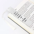 Segnalibro creativo in acciaio inossidabile con incisione e nappa su libro aperto - 130*26mm / Argento