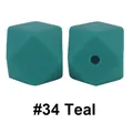 Perline in silicone blu-verde da 17 mm per la dentizione e gioielli fatti a mano - 34# Blu Verde