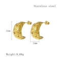 Orecchini a goccia in maglia dorata in acciaio inossidabile lucido stile vintage - Oro