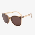 Foldable brown translucent sunglasses with dark tea UV lenses in a portable design - 4th Gen - Laurel Brown