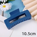 Detail of 10.5cm matte navy blue rectangular hair claw clip for thick hair styling - Matte Dark Blue (S150-31) / 10.5cm