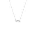 Collana minimalista in acciaio al titanio argento con elegante ciondolo LOVE - N303159-Ciondolo con Lettera LOVE d'Argento
