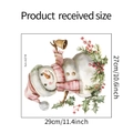 Detailweergave van de sneeuwpop toiletsticker met afmetingen van 29 cm bij 27 cm - 27*29CM (fun-m216)