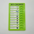 Green kids chore chart with my chores checklist and sliding buttons for task tracking - Green My Chores Style