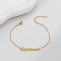 Elegant Capricorn gold stainless steel chain bracelet with adjustable clasp - Capricorn Gold