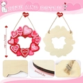 Decorazione ghirlanda a cuore in legno da 30 cm per San Valentino con scritte Love You - QR6038 Stile di giunzione a cuore