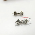 Tibetaans zilveren vajra kraal in antieke stijl, 19mm x 8mm voor DIY sieraden - Stijl 1 / Zilver
