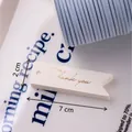 Cream white swallowtail thank you gift tag with gold foil leaf detail 2x7cm - Bronzing Long Strip Thank You - White - 2*7cm