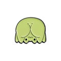 Pin de esmalte de murciélago verde claro de dibujos animados en fondo blanco - Murciélago de Dibujos Animados (QHXZ1491)