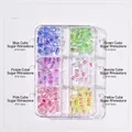 Nail art 6-kleuren kristal strass set met vierkante vormen voor DIY decoratie - Suikerklontje Steentjes Gemengd (111)