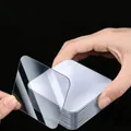 Starke transparente Klebehaken mit abgerundeten Ecken für Küche und Badezimmer - 60 Seide Doppelseitiger Kleber