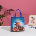 Sac cadeau Halloween en non-tissé bleu avec motif citrouille et texte Happy Halloween - 23*22*11cm / Bleu