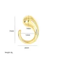Boucles d'oreilles gouttes d'eau dorées à l'or 18 carats, design géométrique pesant 6g - Bague Goutte / 35*26mm / Doré