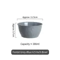 Forest gray-blue 4.5 inch ceramic bowl with hammer texture and 300ml capacity - Forest Grey Blue 4.5 Inch Bowl
