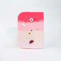 Pink gradient DIY silicone pencil case with cute charms and adjustable hole pattern - Large / Rainbow Pink