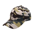 Detalle de gorra de béisbol de camuflaje con costuras de 6 paneles y ojales transpirables - Ajustable / Camuflaje Verde