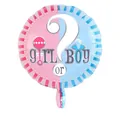 Ballon révélateur de genre de 18 pouces avec design bleu et rose boy or girl et point d'interrogation - Ballon En Aluminium Révélation De Sexe