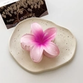Pink gradient frangipani hair claw clip with a glossy resin finish for a stylish look - Large / Gradient Pink
