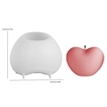 3D heart cloud silicone candle mold with finished pink heart candle and dimensions - Large Heart Candle Mold