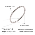 Vue détaillée du bracelet à motif bambou avec les dimensions et le poids - Motif en Spirale Argent (YYBL023071-P)