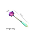 Rainbow stainless steel cherry blossom spoon for coffee or honey, 125mm size - Balloon Flower Spoon / AB Color