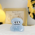 Pinza per capelli in acetato celeste con simpatico mostro a tre occhi - 2.5cm / Blu Ghiaccio