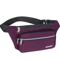 Riñonera morada impermeable con correa ajustable y estampado Sport para deporte y viaje - Morado