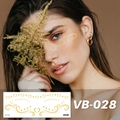 Golden freckle tattoo stickers with heart and swirl patterns for face makeup style VB-028 - Heart and Curl Patterns (VB-028)